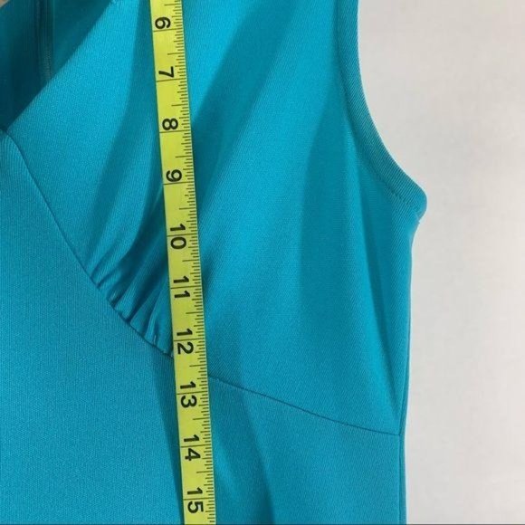 Vintage 60s Blue Full Length Casual House Dress Large - Picture 10 of 13